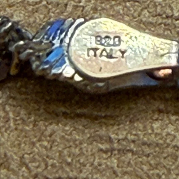 LONG 925 sterling silver twisty Necklace from Italy - 29 inches! - Picture 7 of 9